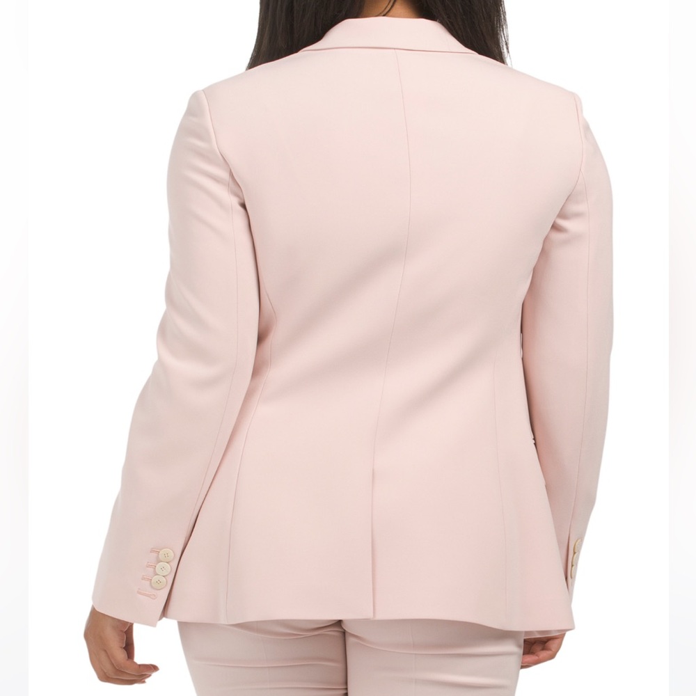 NEW Theory Staple Classic Crepe Single-Button Blazer pink salt - Picture 4 of 7